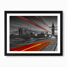 Westminster Bridge Traffic Art Print