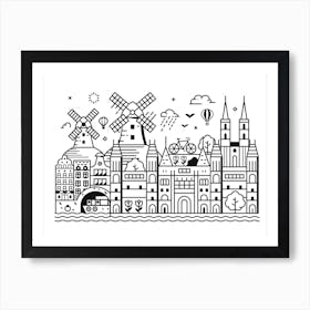 Amsterdam Cityscape Art Print