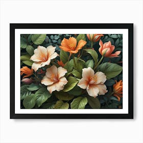 Orange Flowers Art Print