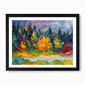 Forest Landscape Painting Art Print