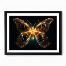 Golden Butterfly 30 Art Print