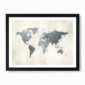 World Map No 9 Art Print