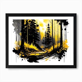 Splatter Forest 3 Art Print