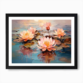 Lotus Flower Painting 2 Art Print