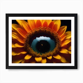 Eye Of Sunflower Art Print