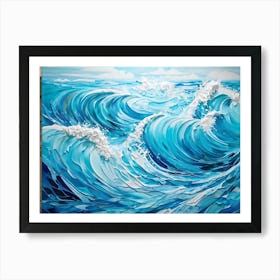 Abstract Ocean Scene At A Tropical Glacier Under Bright Daylight Nature Inspired Ripples Forming In (2) Art Print