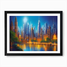 Modern Cityscape (Neo) Art Print