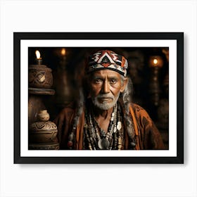 Indian Man Paintings Art Print Art Print