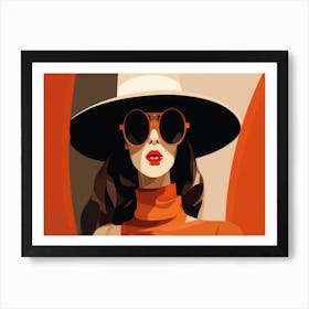 Woman In A Hat 1 Art Print