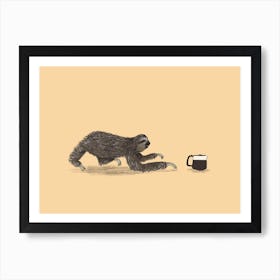 Crawl To The Coffee Art Print