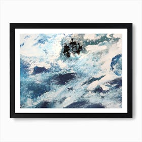 Braving the storm Art Print