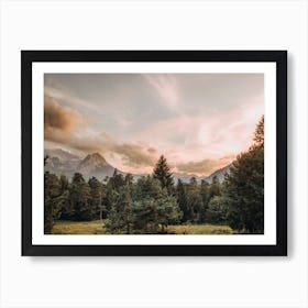 Forest Sunset Sky Art Print