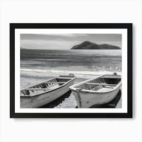 Two Boats On The Beach 1 Art Print