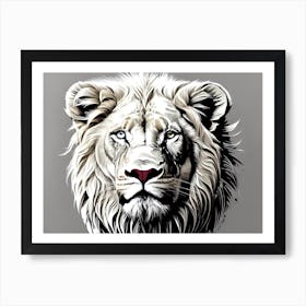 Lion Painting 102 Art Print