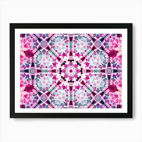 Watercolor Abstraction Pink Flower Art Print