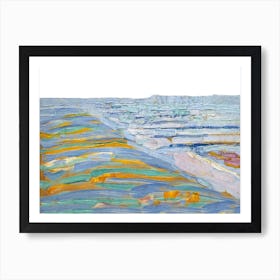 View From The Dunes With Beach And Piers, Domburg Border 1 Art Print