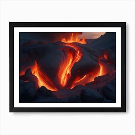 Lava Flow Art Print