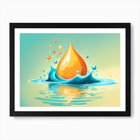 Water Drop VECTOR ART 1 Art Print