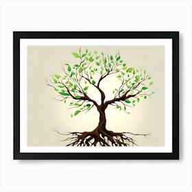 TREE minimalistic VECTOR ART Art Print
