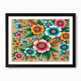 Russian Floral Painting 5 Art Print