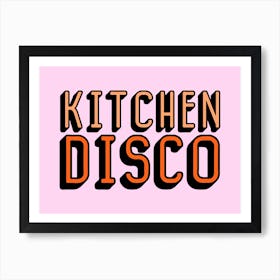 Kitchen Disco Orange and Pink Art Print