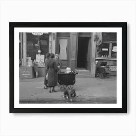 Mothers Talking Together And Child Playing In The Gutter, 139th Street Just East Of St Anne S Avenue, Bronx Art Print