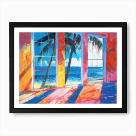Key West From The Window View Painting 4 Art Print
