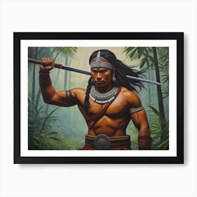 Mayan Warrior 2 Art Print