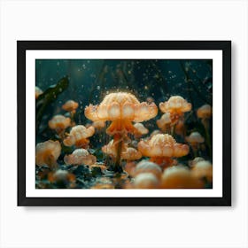 Jelly fish flower photography Art Print