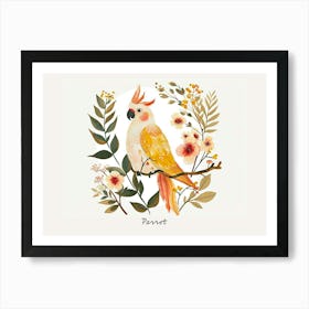 Little Floral Parrot 1 Poster Art Print