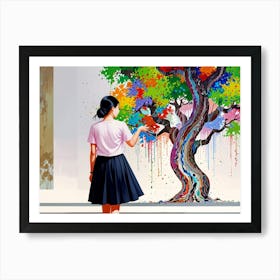 Colorful Tree 2 Art Print