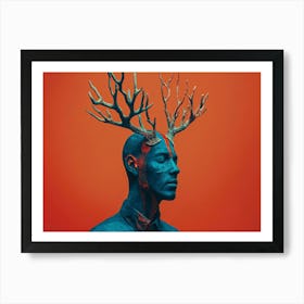 Deer Head 5 Art Print