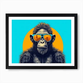 Gorilla In Sunglasses Pop Art Print