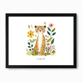 Little Floral Leopard 2 Poster Art Print