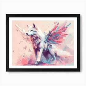 Angel Wolf Art Print