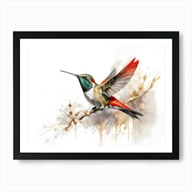 Kolibri Hummingbird - Water Color Painting 15 Art Print