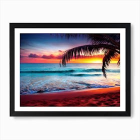 Sunset On The Beach 656 Art Print