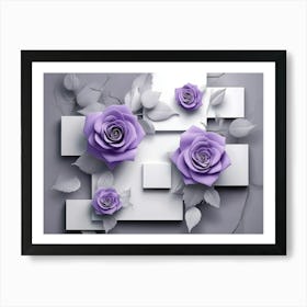 Purple Roses Art Print