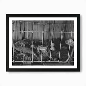 Baby In Crib, Earl Pauley S Home Near Smithland Iowa By Russell Lee Art Print