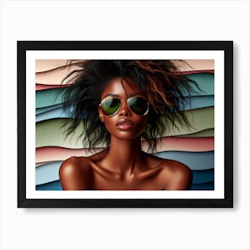 Black Woman With Sunglasses Art Print