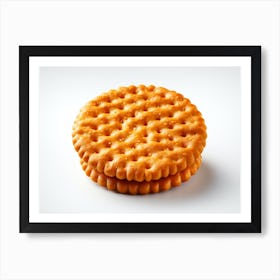 Biscuits On A White Background Art Print