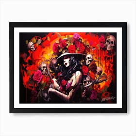 Witches And Musicals 12 - Decor And Roses Art Print