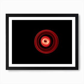 Glowing Abstract Curved Red Lines 2 Art Print