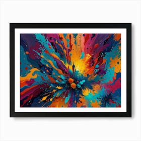 Colorful Paint Splashes 1 Art Print