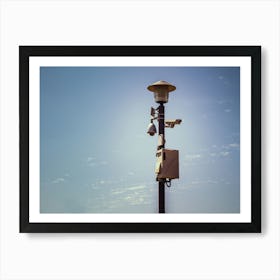 Big Brother Cctv Camera On A Pole Art Print