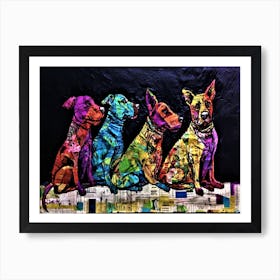 Prism Dogs - Three Dogs Art Print