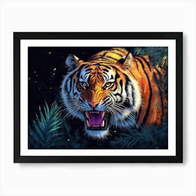 Tiger In The Jungle 1 Art Print