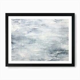 Closeup View Of An Abstract Water Pattern Emulating A Retro Vintage Design Grey Watercolor Wash On (2) Art Print