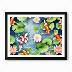 Koi Pond Art Print