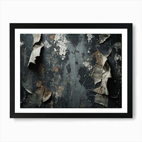 Abstract Background Composed Of Aged Weathered Wallpaper With A Retro Horror Vintage Aesthetic Fea (7) Art Print